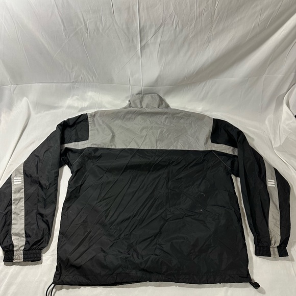 VINTAGE Y2K ADIDAS WINDBREAKER 1/4 ZIP GRAY AND BLACK 2000s - Picture 15 of 15